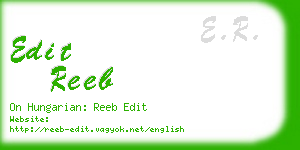 edit reeb business card